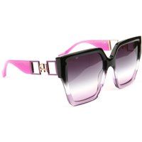 Markante geometrische Sonnenbrille mit Farbverlauf