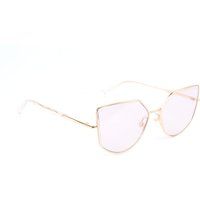 Geometrische Cat-Eye-Metallsonnenbrille