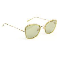 Geometrische Metall-Sonnenbrille mit Doppelrand