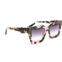 Klobige Quadratische Sonnenbrille mit Marmor-Muster