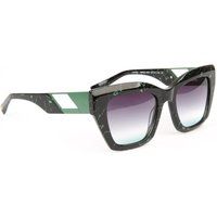 Markante Quadratische Sonnenbrille mit geometrischen Bügeln