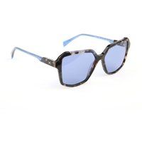 Übergroße geometrische Schildpatt-Sonnenbrille