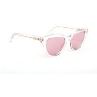 Transparente Cat-Eye Sonnenbrille mit rosa Gläsern