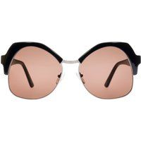 Geometrische Schmetterlings-Halbrand-Sonnenbrille