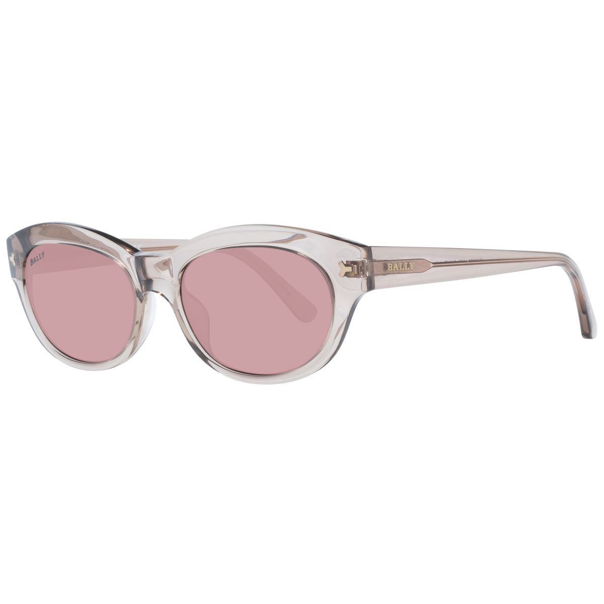 Elegante ovale Sonnenbrille mit transparentem Rahmen