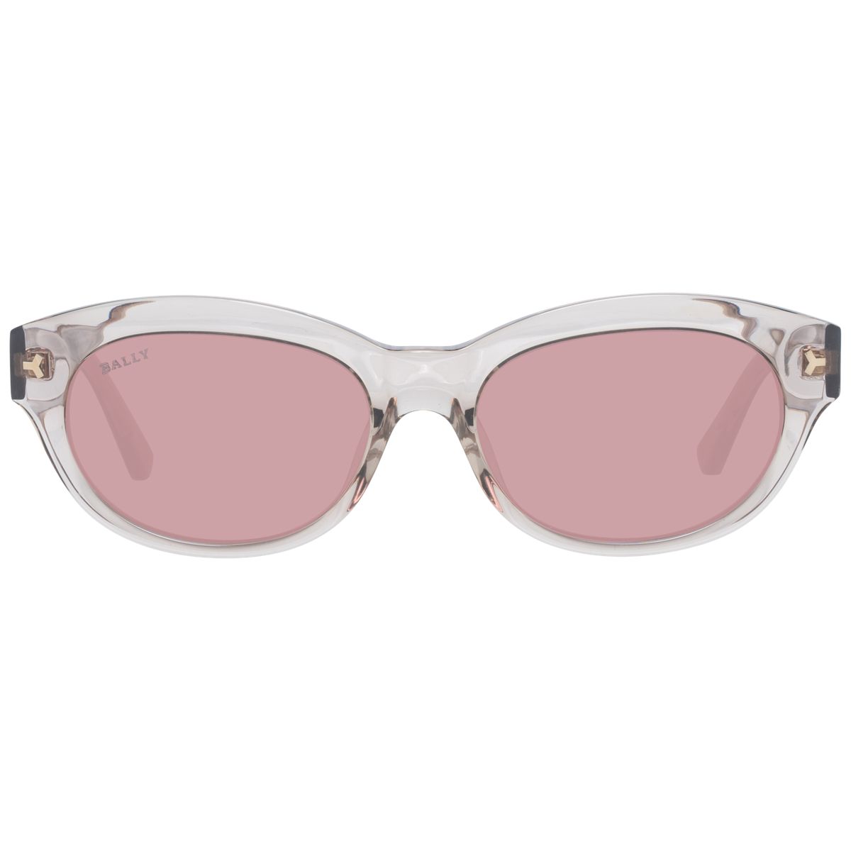 Elegante ovale Sonnenbrille mit transparentem Rahmen