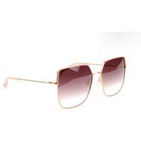 Übergroße geometrische Metallrahmen-Sonnenbrille
