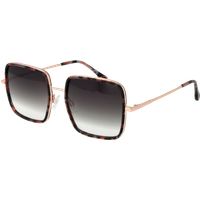 Elegante quadratische Sonnenbrille mit Schildpatt-Optik