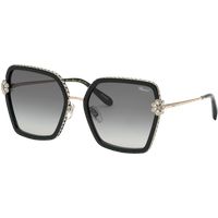 Oversized Eckige Sonnenbrille mit Kristallverzierung