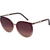 Übergroße runde Sonnenbrille mit Perlendetail