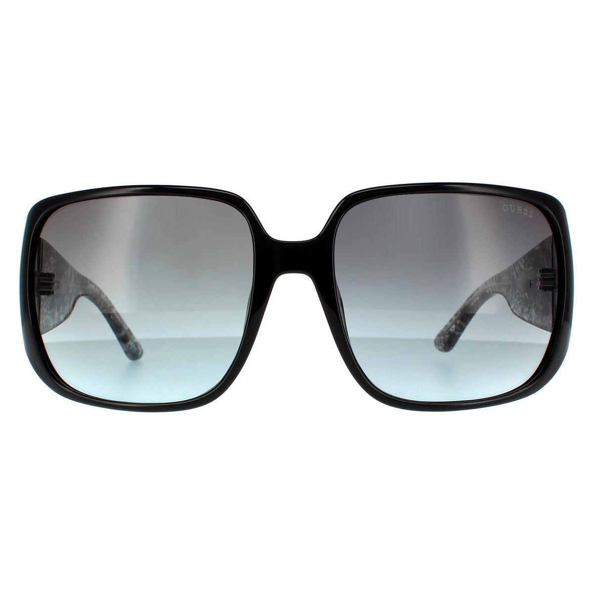 Oversized-Sonnenbrille mit gemusterten Bügeln