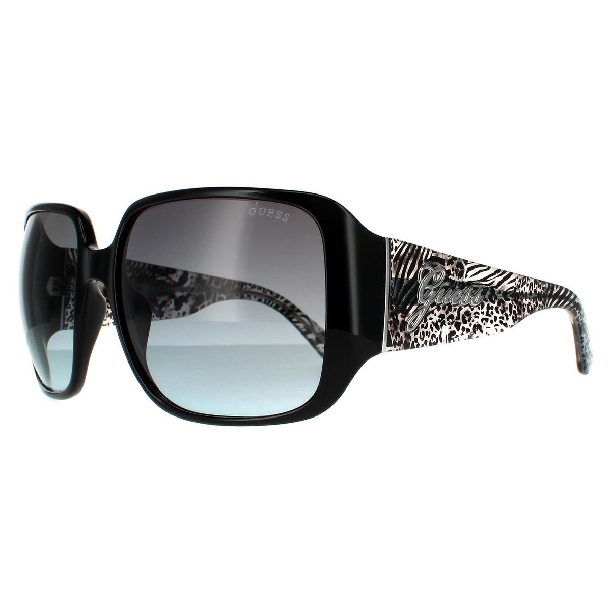 Oversized-Sonnenbrille mit gemusterten Bügeln