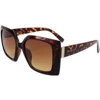 Quadratische Oversized-Sonnenbrille in Schildpatt-Optik