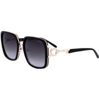 Übergroße quadratische Sonnenbrille mit Strass