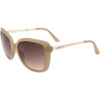 Oversize-Schmetterlings-Sonnenbrille mit strukturierten Bügeln
