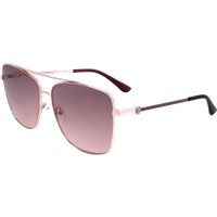 Polierte Navigator-Sonnenbrille in Roségold