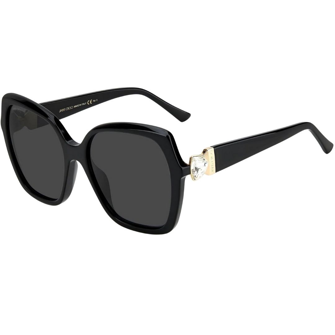Übergroße Schmetterlings-Sonnenbrille mit Kristalldetail