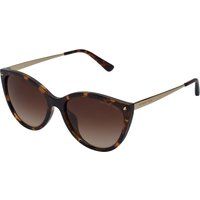 Übergroße Cat-Eye-Sonnenbrille in Schildpatt-Optik