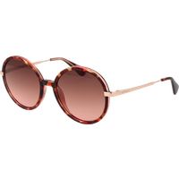 Übergroße runde Sonnenbrille im Schildpatt-Look