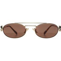 Ovale Metall-Sonnenbrille mit Doppelsteg