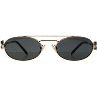 Elegante ovale Doppelsteg-Sonnenbrille