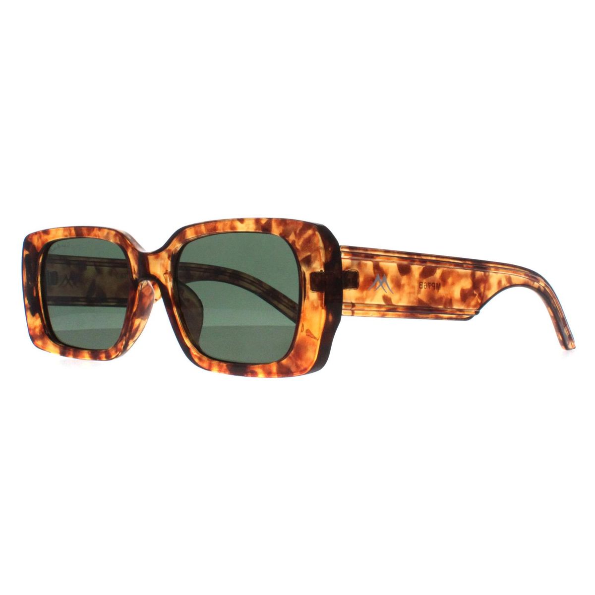 Rechteckige polarisierte Sonnenbrille in Hornoptik