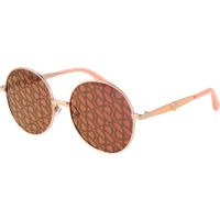Runde Sonnenbrille mit gemusterten Gläsern