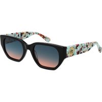 Cateye-Sonnenbrille mit gemusterten Bügeln