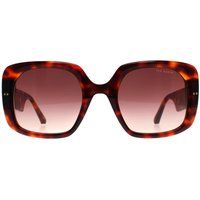 Übergroße Quadratische Schildpatt-Sonnenbrille