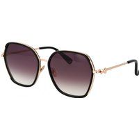 Übergroße Hexagonale Sonnenbrille mit Schleifendetail