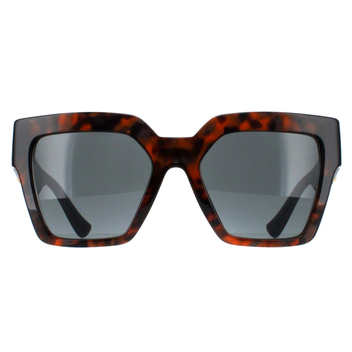 Markante Quadratische Sonnenbrille mit Medusa-Medaillon