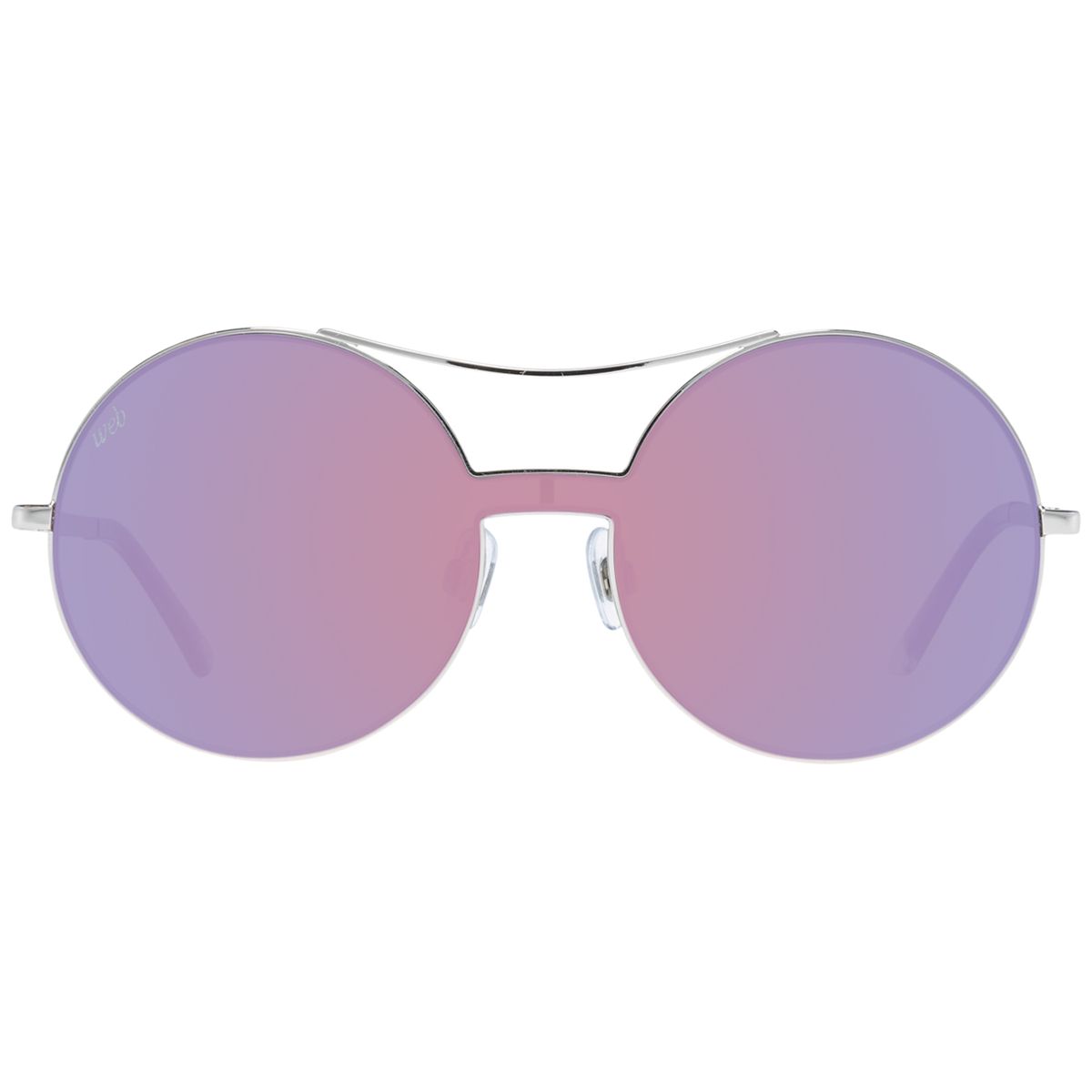 Runde Verspiegelte Sonnenbrille mit Doppelsteg