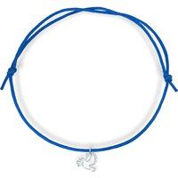 Verstellbares Seidenkordel-Armband mit Taube