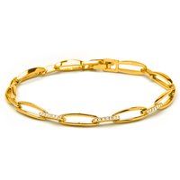Elegantes Gliederketten-Armband mit Zirkonia
