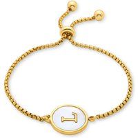 Initialen-Armband mit Perlmutt