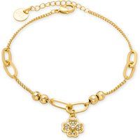 Armband mit funkelndem Kleeblatt-Anhänger
