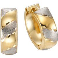Elegante Bicolor-Creolen mit Diamantschliff