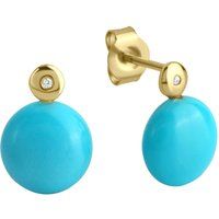 Elegante Türkis-Zirkonia-Ohrstecker