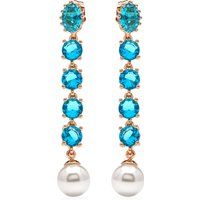 Elegante Tropfenohrringe mit blauen Kristallen