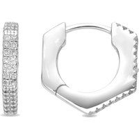 Geometrische Huggie-Creolen mit Zirkonia
