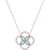 Rosévergoldetes Collier mit Blumenmotiv