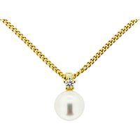 Elegante Perlen- und Diamantkette