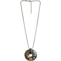 Bunter Emaillierter Donut-Anhänger mit Kette