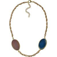 Elegante Goldkette mit Achatscheiben