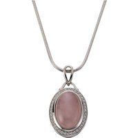 Elegante Halskette mit Rosenquarz-Anhänger