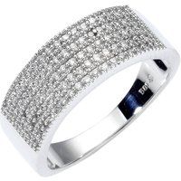 Eleganter mehrreihiger Diamant-Bandring