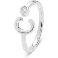 Ring mit Buchstabe C aus Sterlingsilber