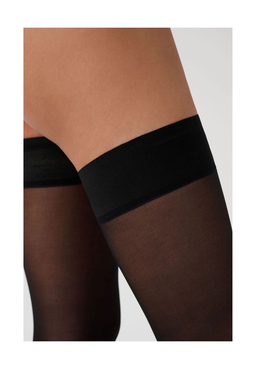 Halterlose Transparente Strümpfe mit Bund