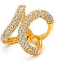 Skulpturaler Pavé-Wickelring