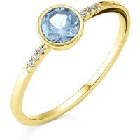 Filigraner Diamant- und Topasring